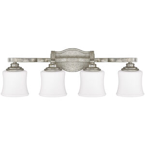 Luke 4 Light 27 inch Antique Silver Vanity Light Wall Light