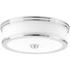 Green Ave LED 13 inch Polished Chrome Flush Mount Ceiling Light, Progress LED
