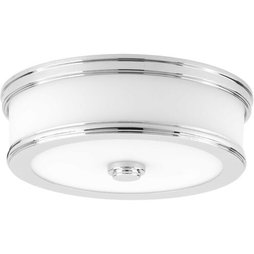 Green Ave LED 10.5 inch Polished Chrome Flush Mount Ceiling Light, Progress LED