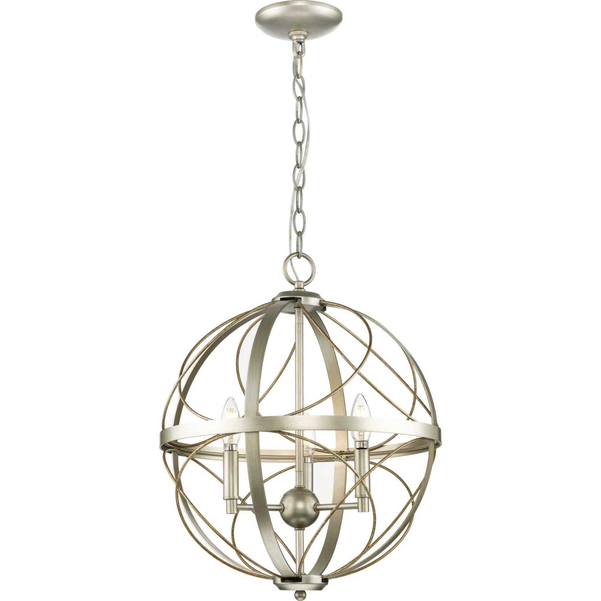 Gerald Ave 3 Light 16 inch Silver Ridge Pendant Ceiling Light