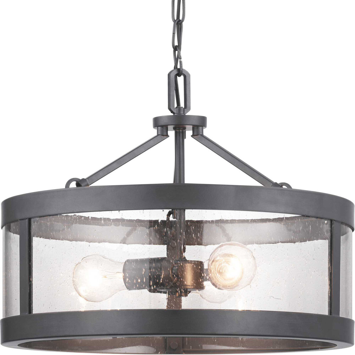 Tralee 3 Light 18 inch Graphite Semi-Flush Mount Convertible Ceiling Light, Design Series
