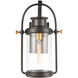 Ash Creek 1 Light 19 inch Matte Black with Brushed Brass Outdoor Wall Sconce