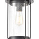 Bremond 1 Light 8 inch Matte Black Outdoor Pendant