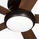 Irving 52 inch Antique Bronze with American Walnut Blades Ceiling Fan, Progress LED