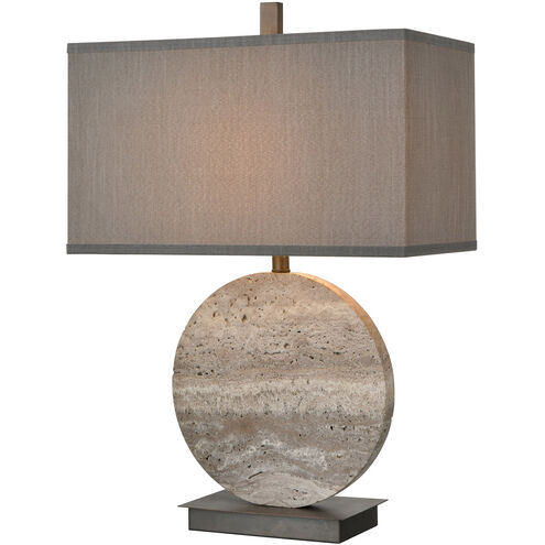 Buena Suerte 26.5 inch 150 watt Gray with Bronze Table Lamp Portable Light