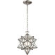 Bells 1 Light 12 inch Polished Nickel with Clear Mini Pendant Ceiling Light