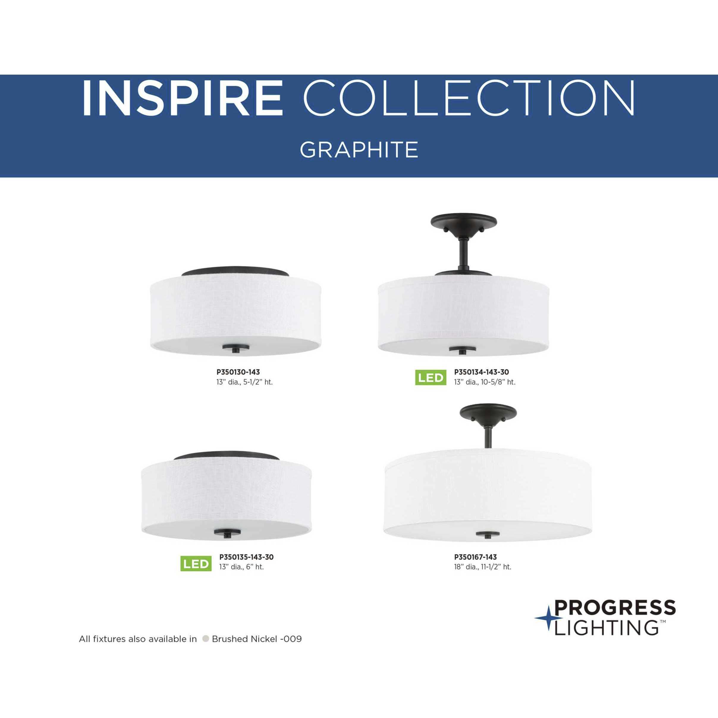 Briscoe 2 Light 13 inch Graphite Flush Mount Ceiling Light