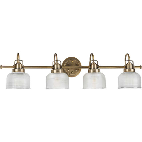 Artrude St 4 Light 35.5 inch Vintage Brass Bath Vanity Wall Light