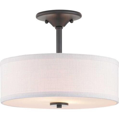 Briscoe 2 Light 13 inch Graphite Semi-Flush Mount Ceiling Light