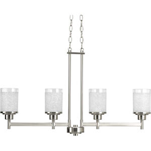 Brackettville 4 Light 34 inch Brushed Nickel Linear Chandelier Ceiling Light