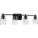 Art 4 Light 32 inch Matte Black Bath Vanity Wall Light