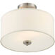Mercer Row Fabric Shade Semi-FlushMercer Row 2 Light 13 inch Oil Rubbed Bronze Semi-Flush Ceiling Light
