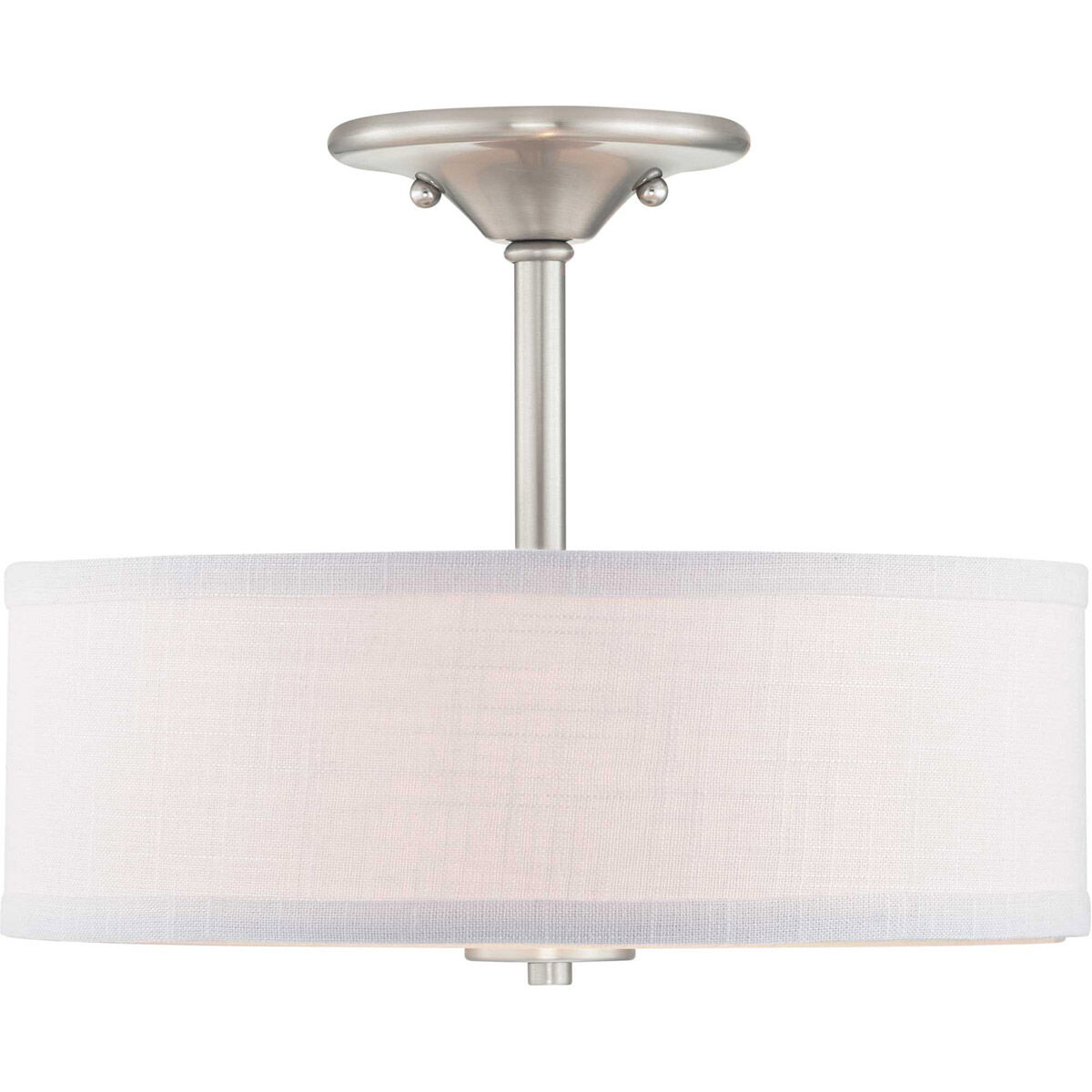Briscoe 2 Light 13 inch Brushed Nickel Semi-Flush Mount Ceiling Light