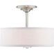 Briscoe 2 Light 13 inch Brushed Nickel Semi-Flush Mount Ceiling Light