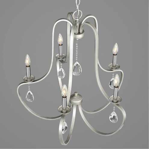 Lancaster 5 Light 24.63 inch Silver Ridge Chandelier Ceiling Light