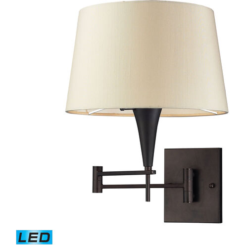 Grand Canal 22 inch 9.5 watt Aged Bronze Swingarm Sconce Wall Light