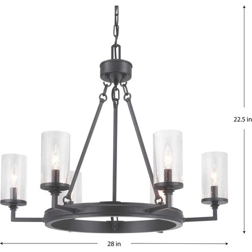 Tralee 6 Light 28 inch Graphite Chandelier Ceiling Light, Design Series
