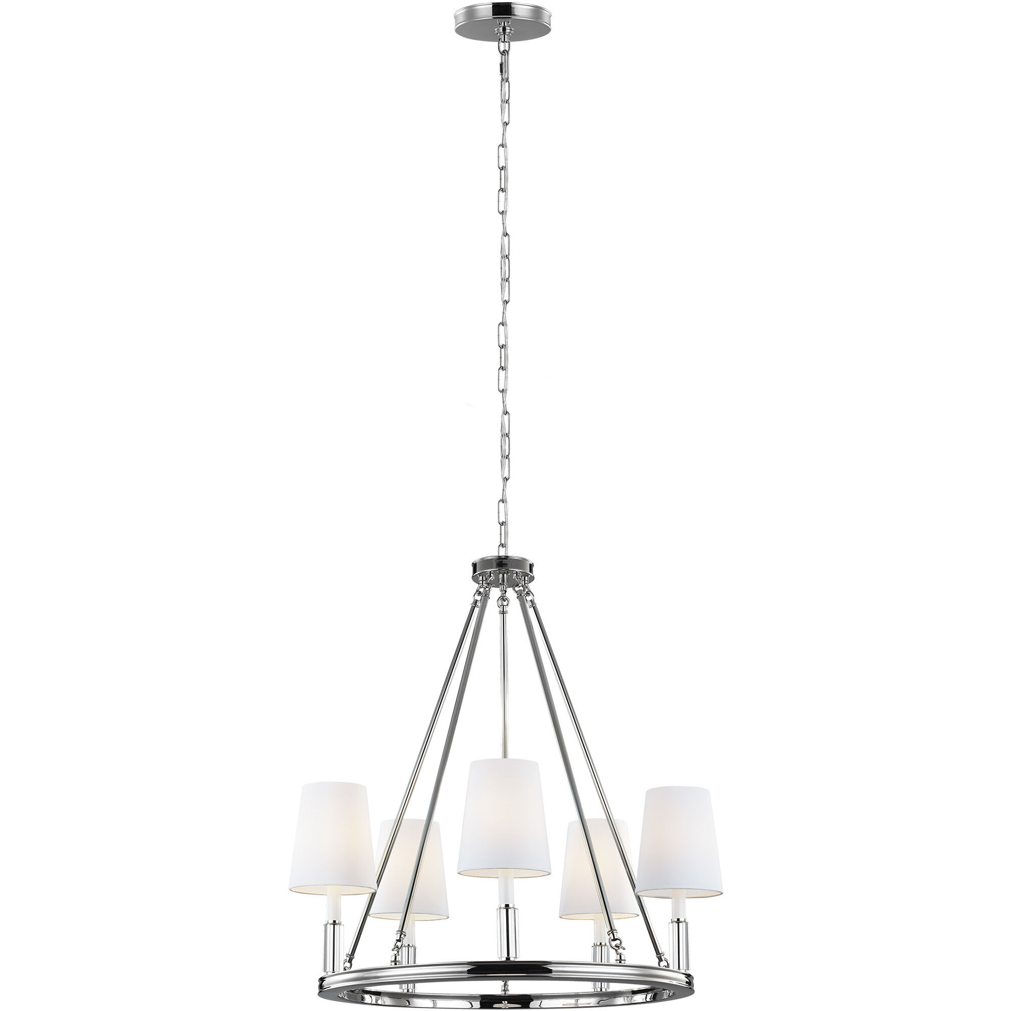 Golly 5 Light 28.12 inch Polished Nickel Chandelier Ceiling Light