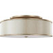 Cosenza 5 Light 30.25 inch Sunset Gold Semi-Flush Mount Ceiling Light, Cream Linen