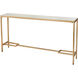 Apricot Ln 60 X 10 inch Gold Leaf with White Console Table