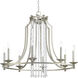 Bradstreet 8 Light 36 inch Silver Ridge Chandelier Ceiling Light, Design Series