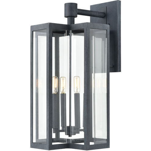 Greenock Ln 4 Light 25 inch Aged Zinc Outdoor Wall Sconce