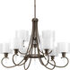 Gladden Pl 9 Light 35.63 inch Antique Bronze Chandelier Ceiling Light