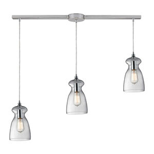 Graham Pl 3 Light 5 inch Polished Chrome with Clear Multi Pendant Ceiling Light