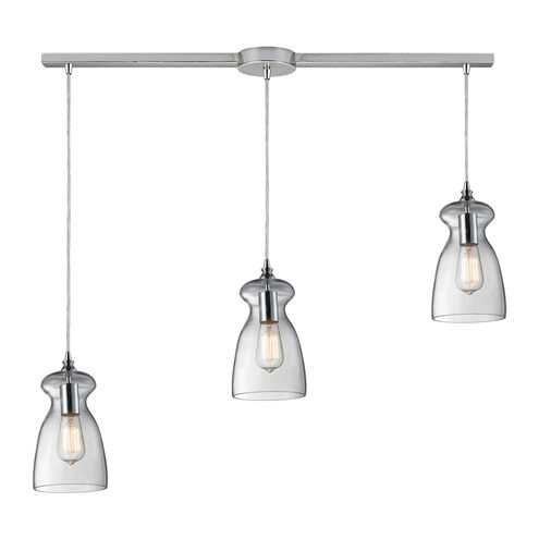 Graham Pl 3 Light 5 inch Polished Chrome with Clear Multi Pendant Ceiling Light