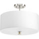 Exeter 3 Light 16 inch Brushed Nickel Semi-Flush Mount Convertible Ceiling Light, Design Series