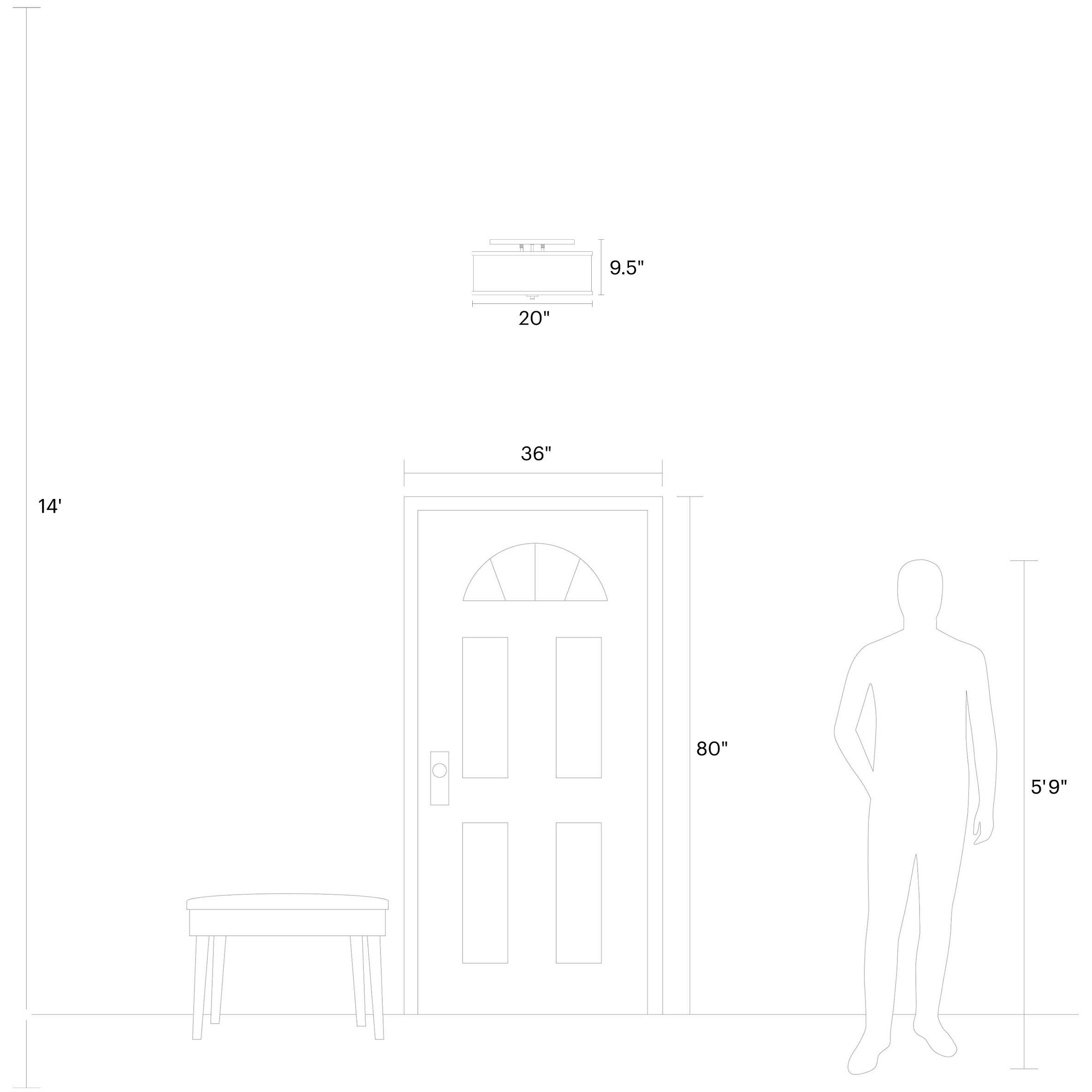 Cosenza 3 Light 20 inch Sunset Gold Semi-Flush Mount Ceiling Light, Cream Linen