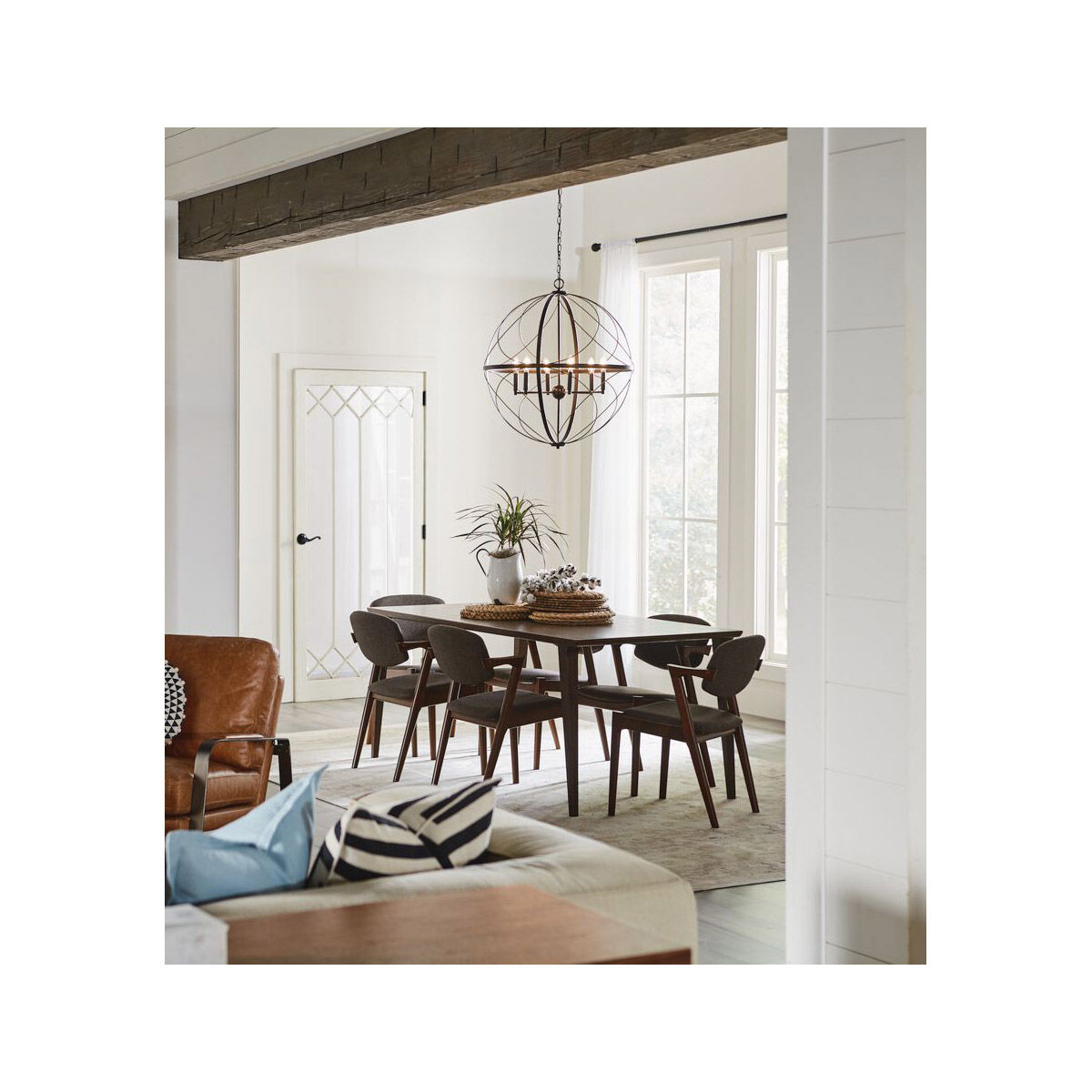 Gerald Ave 6 Light Antique Bronze Pendant Ceiling Light