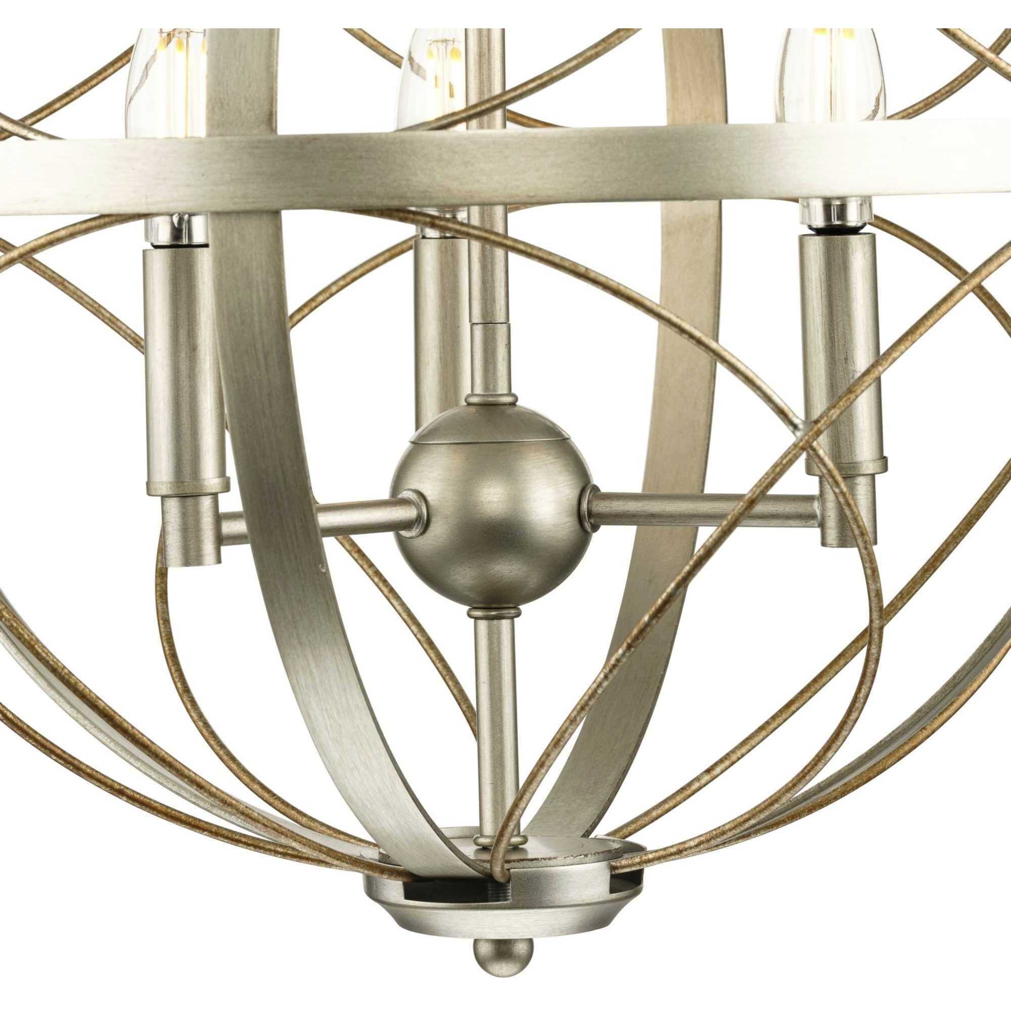 Gerald Ave 3 Light 16 inch Silver Ridge Pendant Ceiling Light