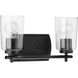 Art 2 Light 14 inch Matte Black Bath Vanity Wall Light