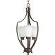 Anna 3 Light 12 inch Antique Bronze Foyer Pendant Ceiling Light