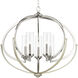 Orna 5 Light 33.75 inch Polished Nickel Chandelier Ceiling Light, Design Series