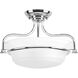 George 2 Light 16.5 inch Polished Chrome Semi-Flush Mount Convertible Ceiling Light