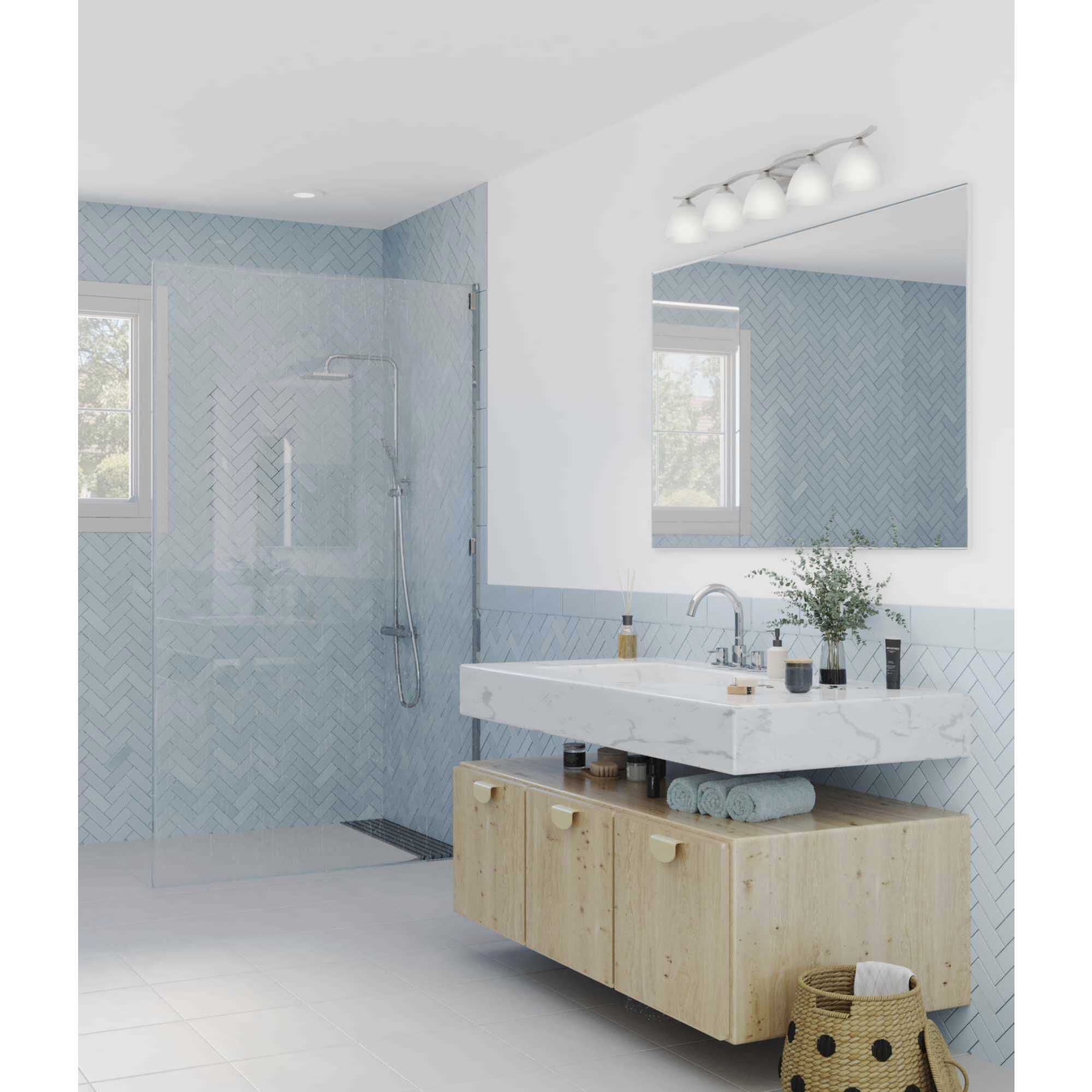 Antelo View Dr 5 Light 41.63 inch Brushed Nickel Bath Vanity Wall Light