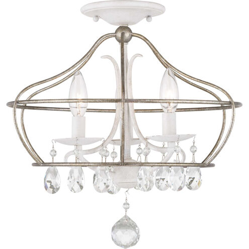 Garden Grove 3 Light 15.88 inch Cottage White Semi-Flush Mount Convertible Ceiling Light