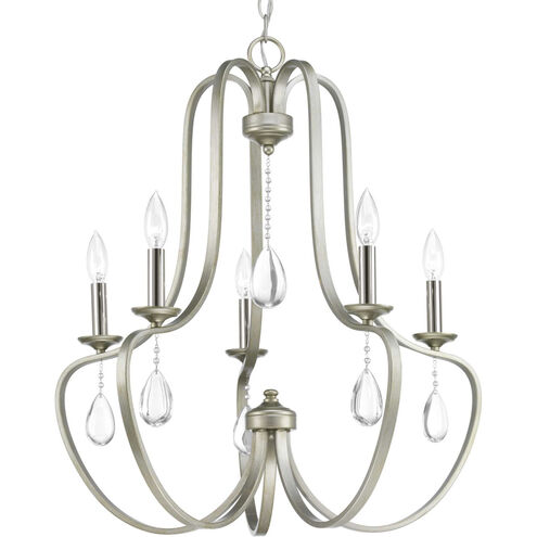 Lancaster 5 Light 24.63 inch Silver Ridge Chandelier Ceiling Light
