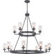 Tralee 15 Light 47 inch Graphite Chandelier Ceiling Light, Design Series