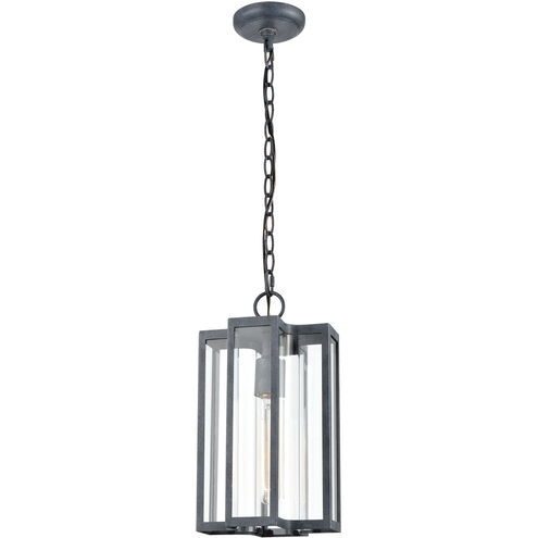 Greenock Ln 1 Light 8 inch Aged Zinc Outdoor Pendant