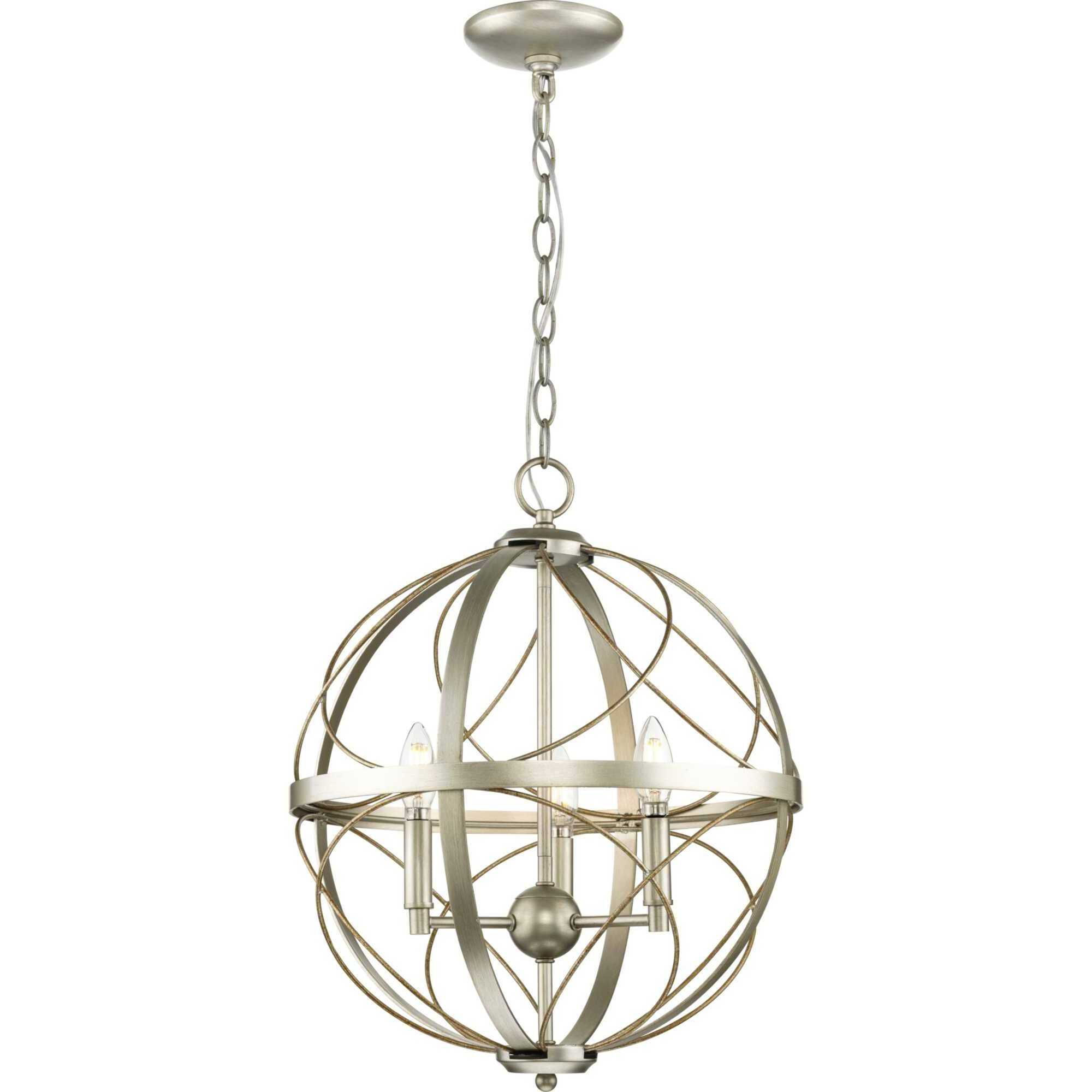 Gerald Ave 3 Light 16 inch Silver Ridge Pendant Ceiling Light