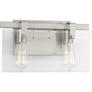 Guthrie 2 Light 15 inch Brushed Nickel Bath Vanity Wall Light, Design Series