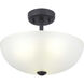 Alana Dr 3 Light 15 inch Graphite Semi-Flush Mount Convertible Ceiling Light