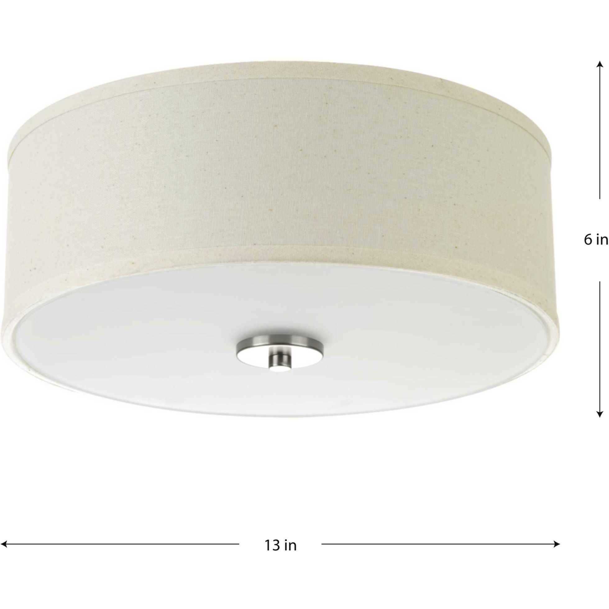 Briscoe LED 13 inch Brushed Nickel Flush Mount Ceiling Light