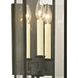 John 3 Light 22 inch Forged Iron Outdoor Wall Sconce