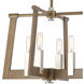 Greyson 8 Light 36 inch Light Wood with Satin Nickel Island Light Ceiling Light
