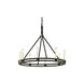 Appian Way 8 Light 28 inch Textured Black Chandelier Ceiling Light