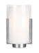 Aqua Verde Cir 1 Light 5 inch Satin Nickel Vanity Light Wall Light